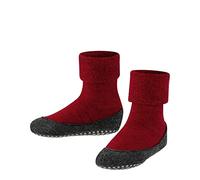 FALKE Cosyshoe K HP lana puños en la suela 1 par, Calcetines para casa Unisex niños, Rojo (Fire 8150), 33-34