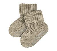 FALKE Catspads Cotton B HP algodón puños en la suela 1 par, Calcetines para casa Unisex bebé, Beis (Sand Melange 4650), 74-80