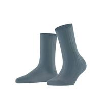 FALKE Cotton Rib W So algodón sostenible lisos 1 par, Calcetines Mujer, Azul Monument 6592, 35-38