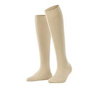 FALKE Cotton Touch W Kh algodón lisos 1 par, Calcetines largos Mujer, Beis Cream 4011, 35-38