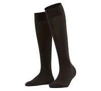 FALKE Cotton Touch W Kh algodón lisos 1 par, Calcetines largos Mujer, Marrón Dark Brown 5233, 35-38