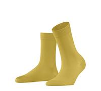 FALKE Cotton Touch W SO algodón unicolor 1 par, Calcetines Mujer, Amarillo (Mustard 11870), 35-38
