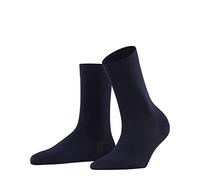 FALKE Cotton Touch W SO algodón unicolor 1 par, Calcetines Mujer, Azul (Dark Navy 63700), 39-42