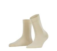 FALKE Cotton Touch W SO algodón unicolor 1 par, Calcetines Mujer, Beige (Cream 40110), 35-38