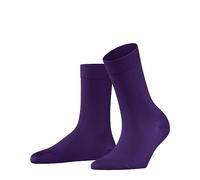 FALKE Cotton Touch W SO algodón unicolor 1 par, Calcetines Mujer, Morado (Petunia 68600), 35-38