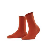 FALKE Cotton Touch W SO algodón unicolor 1 par, Calcetines Mujer, Naranja (Ziegel 80950), 35-38