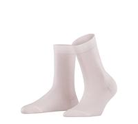 FALKE Cotton Touch W SO algodón unicolor 1 par, Calcetines Mujer, Rosa (Light Pink 84580), 35-38