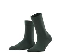 FALKE Cotton Touch W SO algodón unicolor 1 par, Calcetines Mujer, Verde (Hunter Green 74410), 35-38