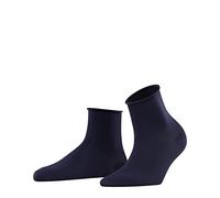 FALKE Cotton Touch W Sso algodón lisos 1 par, Calcetines Mujer, Azul Dark Navy 6370, 35-38