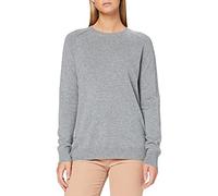 FALKE Crew Neck - Camiseta de Manga Larga para Mujer, Mujer, 64007, Gris Claro, Large