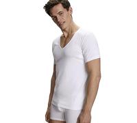 FALKE Daily Climate Control Outlast Deep V-Neck M S/s TS algodón Secado rápido 1 Pieza, Ropa Interior Hombre, Blanco White 2000, M