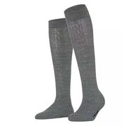 FALKE Declivity W Kh lana lisos 1 par, Calcetines largos Mujer, Gris Light Grey Melange 3830, 39-42