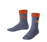 FALKE Dinosaurs K So algodón estampados 1 par, Calcetines Unisex niños, Azul Light Jeans 6662, 31-34