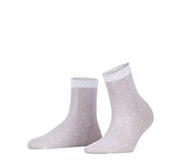 FALKE Dot 15 DEN W So transparente estampados 1 par, Calcetines Mujer, Blanco White 2209, 39-42