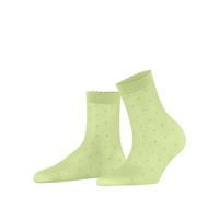 FALKE Dot 15 DEN W So transparente estampados 1 par, Calcetines Mujer, Verde Lemon 7498, 39-42