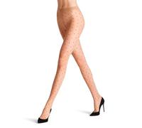 FALKE Dot Bicolor 15 DEN W Ti transparente estampadas 1 pieza, Pantimedias Mujer, Color piel Powder 4169, S-M