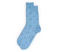 FALKE Dot M So algodón estampados 1 par, Calcetines Hombre, Azul Cornflower Blue 6554, 43-46