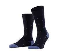 FALKE Dot M So algodón estampados 1 par, Calcetines Hombre, Azul Dark Navy 6377, 43-46