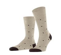 FALKE Dot M So algodón estampados 1 par, Calcetines Hombre, Beis Taupe Melange 4045, 43-46