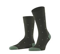 FALKE Dot M So algodón estampados 1 par, Calcetines Hombre, Verde Military 7826, 43-46