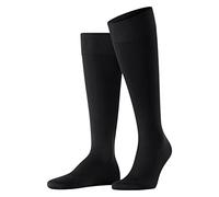FALKE Energizing Cotton M Kh algodón con compresión 1 par, Calcetines largos Hombre, Negro Black 3000, 43-44