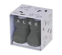 FALKE Erstling B So algodón lisos 1 par, Calcetines Unisex bebé, Gris Light Grey Melange 3390, 50-56
