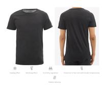 FALKE ESS Camiseta T-Shirt Manga Ranglán Jersey Seda Lana Gris Talla S