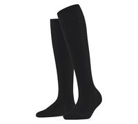 FALKE Fable Estate W Kh lana lisos 1 par, Calcetines largos Mujer, Negro Black 3000, 35-38