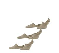 FALKE Family Invisible Multipack M In algodón invisibles lisos 3 pares, Calcetines pinkies Hombre, Beis Sand Melange 4650, 47-50