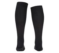 FALKE Family K Kh algodón sostenible lisos 1 par, Calcetines largos Unisex niños, Gris Anthracite Melange 3080, 35-38