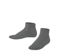 FALKE Family K Sn algodón sostenible lisos 1 par, Calcetines cortos Unisex niños, Gris Light Grey Melange 3390, 39-42