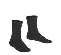 FALKE Family K So algodón sostenible lisos 1 par, Calcetines Unisex niños, Gris Anthracite Melange 3080, 27-30