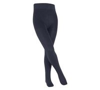 FALKE Family K Ti algodón sostenible gruesas lisas 1 pieza, Pantimedias Unisex niños, Azul Dark Blue Melange 6688, 170-176
