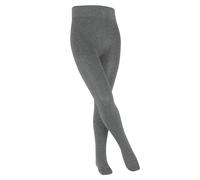 FALKE Family K Ti algodón sostenible gruesas lisas 1 pieza, Pantimedias Unisex niños, Gris Light Grey Melange 3390, 152-164