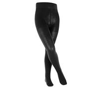 FALKE Family K Ti algodón sostenible gruesas lisas 1 pieza, Pantimedias Unisex niños, Negro Black 3000, 170-176