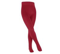 FALKE Family K Ti algodón sostenible gruesas lisas 1 pieza, Pantimedias Unisex niños, Rojo Lipstick 8000, 98-104