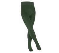 FALKE Family K Ti algodón sostenible gruesas lisas 1 pieza, Pantimedias Unisex niños, Verde Seaweed 7297, 80-92