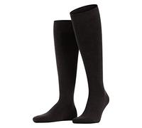 FALKE Family M Kh algodón sostenible lisos 1 par, Calcetines largos Hombre, Marrón Dark Brown 5450, 39-42