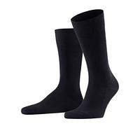 FALKE Family M So algodón sostenible lisos 1 par, Calcetines Hombre, Azul Dark Navy 6375, 43-46
