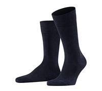 FALKE Family M So algodón sostenible lisos 1 par, Calcetines Hombre, Azul Navy Melange 6127, 43-46