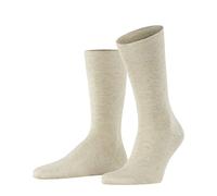 FALKE Family M So algodón sostenible lisos 1 par, Calcetines Hombre, Beis Sand Melange 4650, 43-46