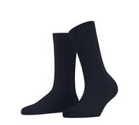 FALKE Family W So algodón sostenible lisos 1 par, Calcetines Mujer, Azul Space Blue 6116, 35-38