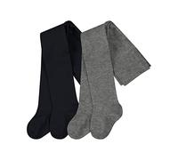 FALKE Family Multipack B Ti algodón lisas 2 piezas, Pantimedias Unisex bebé, Multicolor Black Grey 0010, 80-92