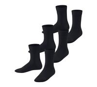 FALKE Family Multipack K So algodón lisos 3 pares, Calcetines Unisex niños, Azul Dark Marine 6170, 27-30