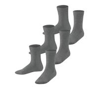 FALKE Family Multipack K So algodón lisos 3 pares, Calcetines Unisex niños, Gris Light Grey Melange 3390, 39-42