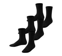 FALKE Family Multipack K So algodón lisos 3 pares, Calcetines Unisex niños, Negro Black 3000, 31-34