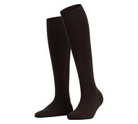 FALKE Family W Kh algodón sostenible lisos 1 par, Calcetines largos Mujer, Marrón Dark Brown 5239, 39-42