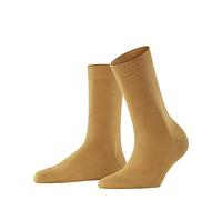 FALKE Family W So algodón sostenible lisos 1 par, Calcetines Mujer, Amarillo Amber 1851, 35-38