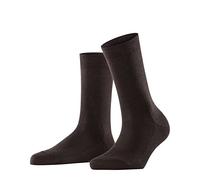 FALKE Family W So algodón sostenible lisos 1 par, Calcetines Mujer, Marrón Dark Brown 5239, 39-42