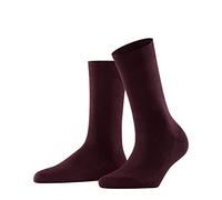 FALKE Family W So algodón sostenible lisos 1 par, Calcetines Mujer, Rojo Barolo 8596, 35-38
